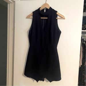 Navy blue skort romper